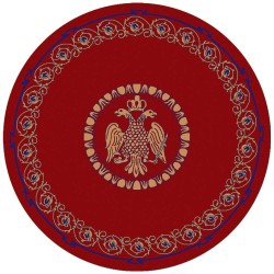 Okrugli tepih - crveni (200x200) cm
