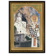 Sveti Vasilije Ostroški sa manastirom (33x21) cm