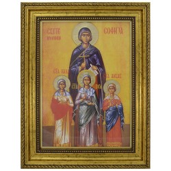 Svete mučenice Vera, Nada, Ljubav i majka im Sofija (38x30) cm