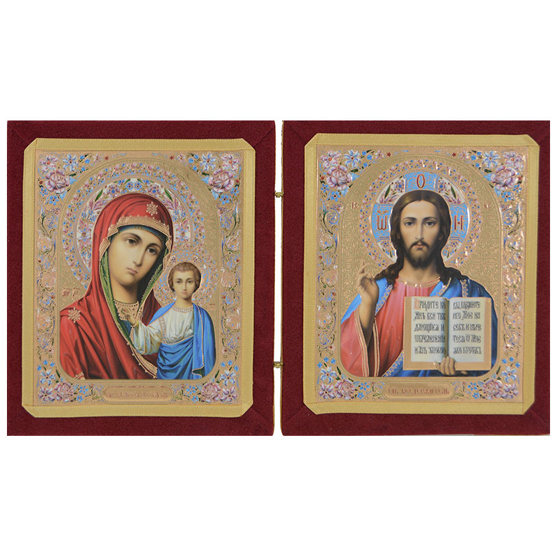 Diptih Presvete Bogorodice i Isusa Hrista (14x24,5) cm