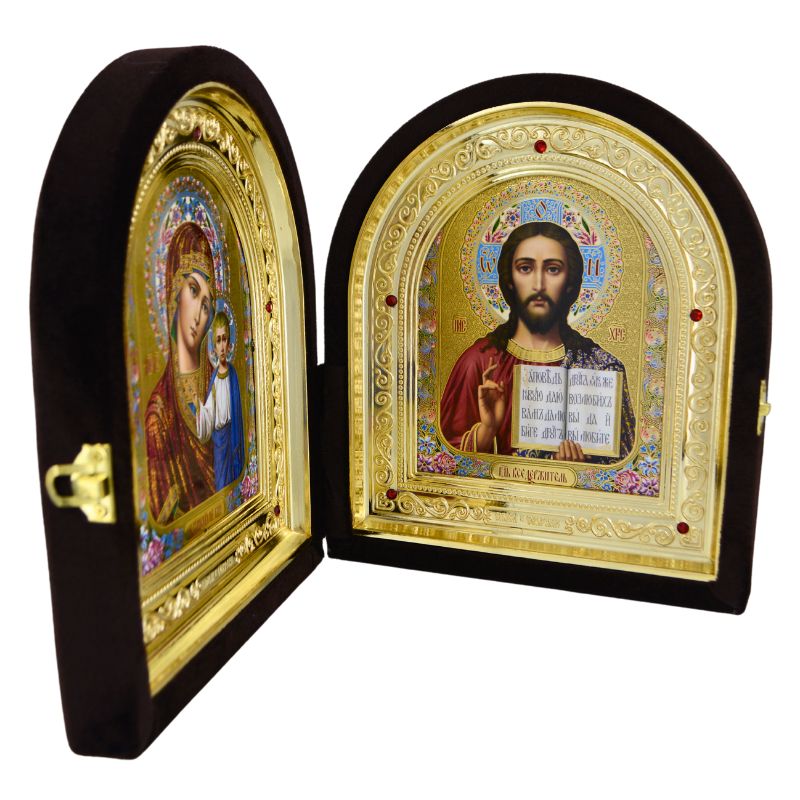 Diptih, Presveta Bogorodica - Gospod Isus Hrist (26x46,5) cm