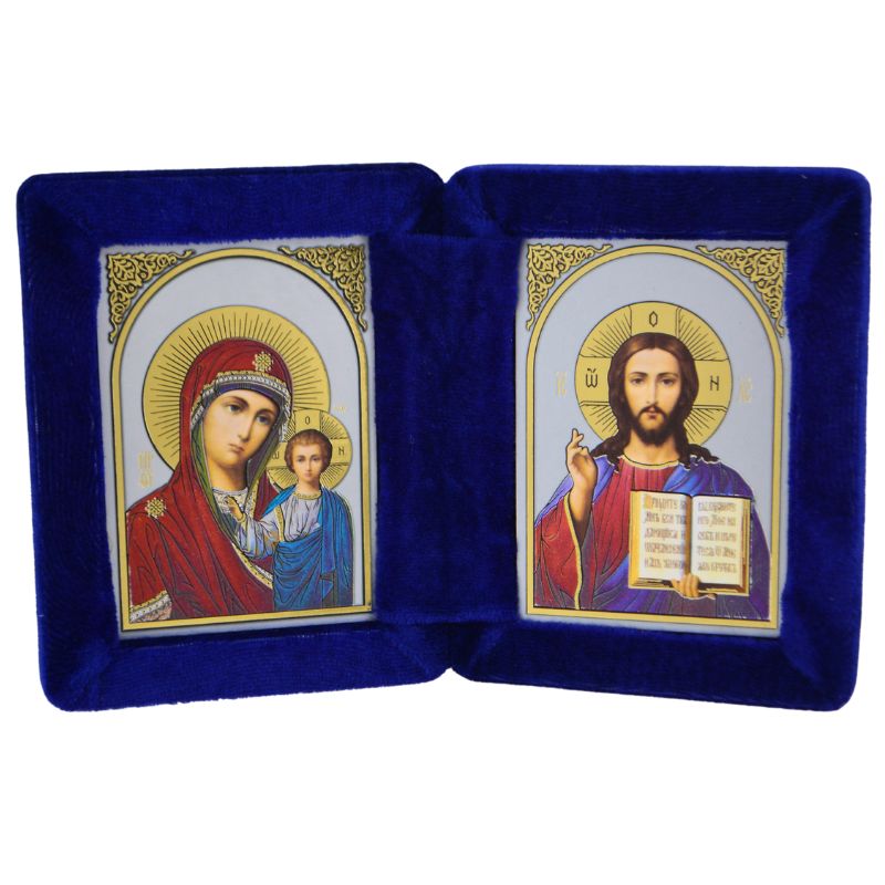 Diptih, Presveta Bogorodica - Gospod Isus Hrist (17X11) cm
