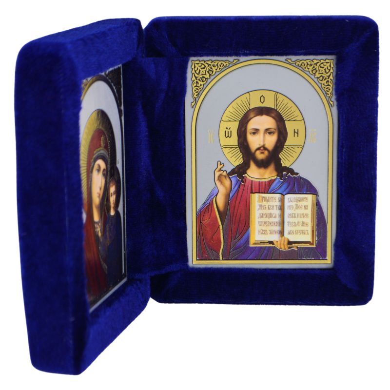 Diptih, Presveta Bogorodica - Gospod Isus Hrist (17X11) cm