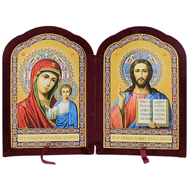 Diptih, Presveta Bogorodica - Gospod Isus Hrist (22,5x32,5) cm