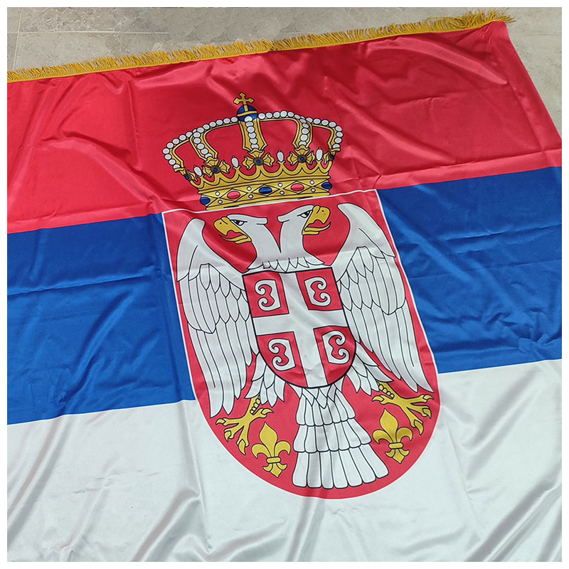 Zastava Srbije (140x200) cm - Svečana, dupla