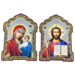 Diptih, Bogorodica sa Gospodom Isusom Hristom (15x20) cm