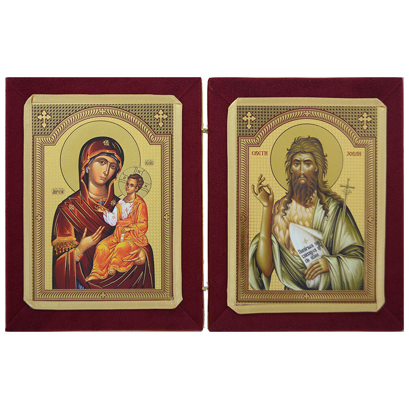 Diptih Presveta Bogorodica, Sveti Jovan (16x25.5) cm
