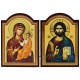 Diptih Presveta Bogorodica - Gospod Isus Hist (19x27) cm