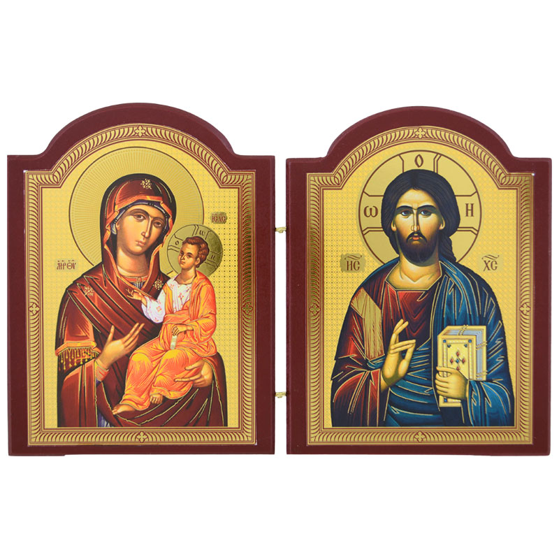 Diptih Presveta Bogorodica - Gospod Isus Hrist (13,5x21) cm