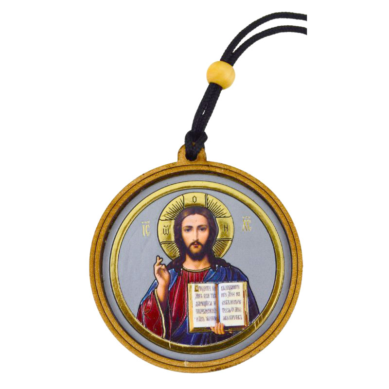 Medaljon - ikona za kola, Gospod i Bogorodica