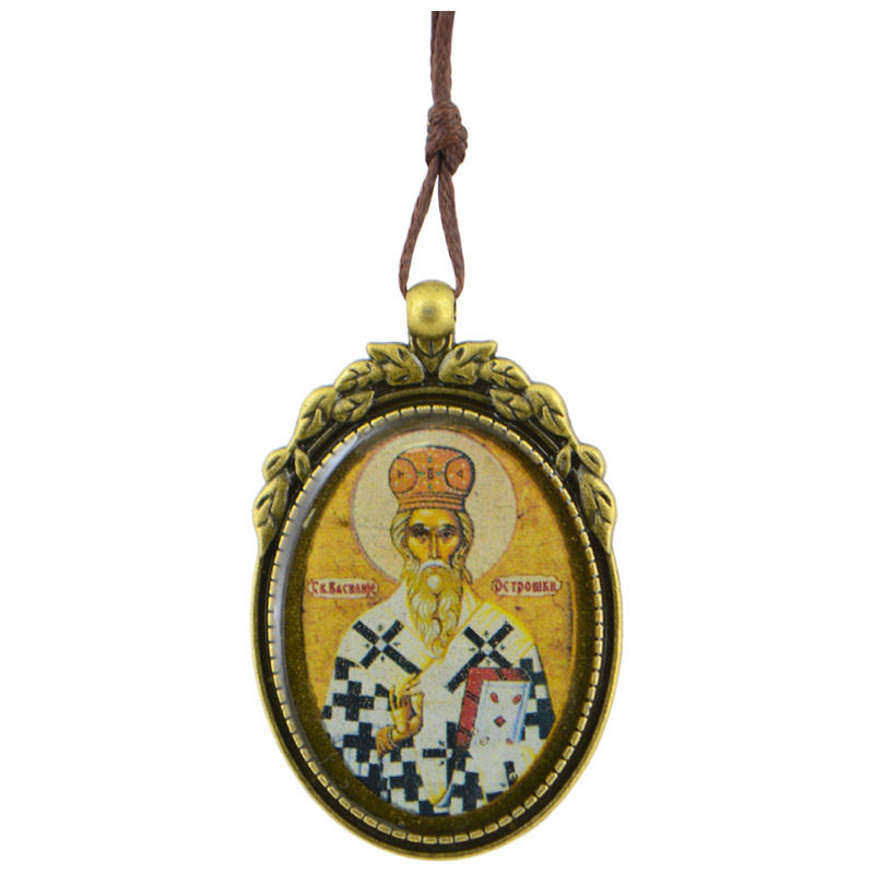 Medaljon Sveti Vasilije Ostroški (5,5x3,5) cm