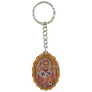 Privezak za ključeve - drveni, Sveti Nikola