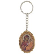 Privezak za ključeve - drveni, presveta Bogorodica