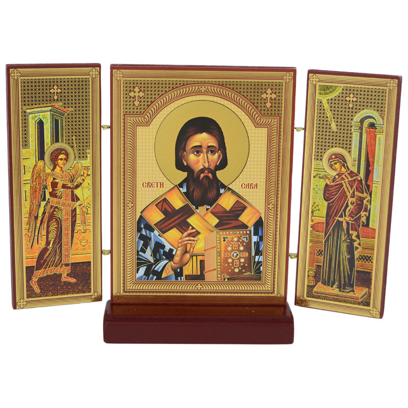 Triptih Sveti Sava (16x21,8) cm
