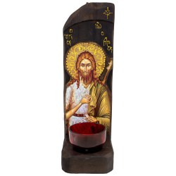 Sveti Jovan Krstitelj, stono-zidno kandilo sa ikonom (30x10) cm