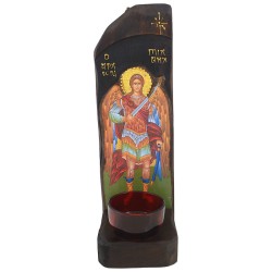Sveti Arhangel Mihailo, stono-zidno kandilo sa ikonom (30x10) cm