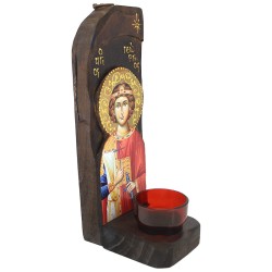 Sveti Đorđe - Đurđic, stono-zidno kandilo sa ikonom (30x10) cm