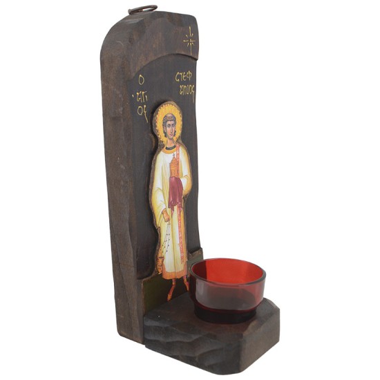 Sveti Stefan, stono-zidno kandilo sa ikonom (30x10) cm