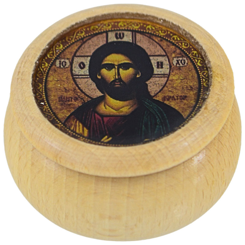 Drvena kutija za tamjan Gospod Isus Hrist (3,2x5,5) cm