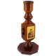 Drveni svećnak sa ikonom Svetog Stefana  i Presvete Bogorodice (23x10) cm